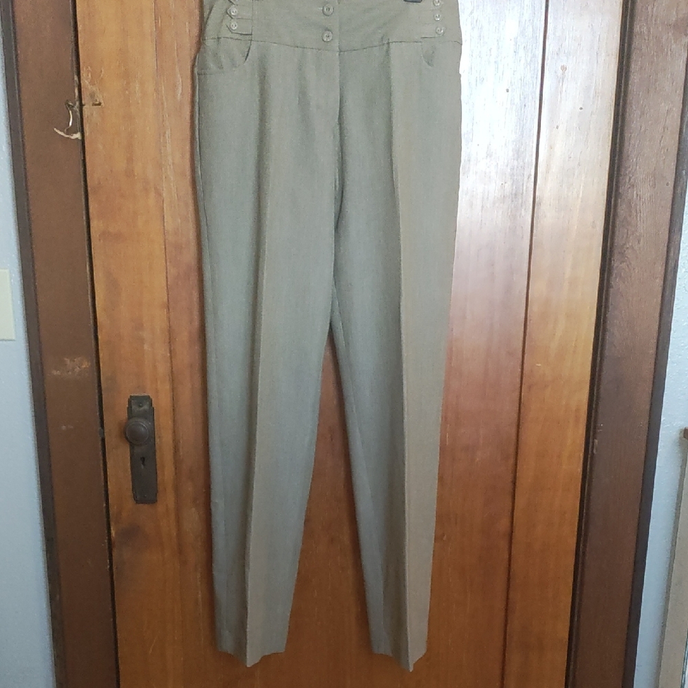 Cato Women's Beige Button-Detail Trousers 8